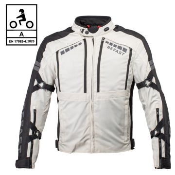Giacca moto Befast STRIKE CE Certificata 3 strati Nero Grigio