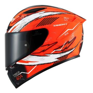 Casco integrale Suomy Track-1 404 MATT E06 Arancione fluo  in fibra