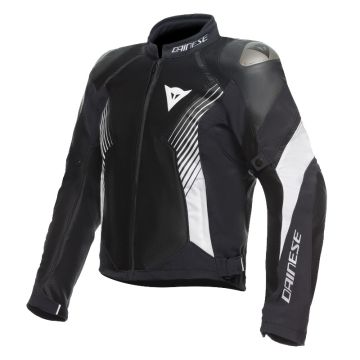 Giacca moto pelle Dainese SUPER RIDER 2 ABSOLUTESHELL™ Nero Nero Bianco