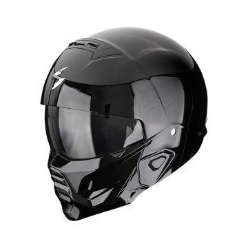 Casco Modulare Convertibile Scorpion Exo-Combat II Nero Lucido