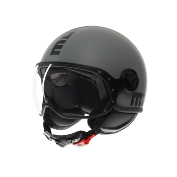 Casco jet Momodesign FGTR CLASSIC E2206 MONO Grigio Nero opaco