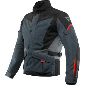 Giacca moto Dainese TEMPEST 3 D-DRY Ebano Nero Rosso Lava