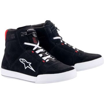 Scarpe moto Alpinestars CHROME  Nero Bianco Rosso brillante