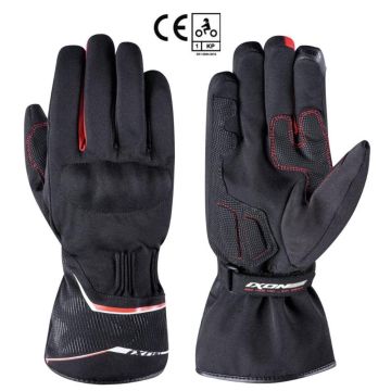 Guanti moto invernali Ixon PRO GLOBE nero rosso