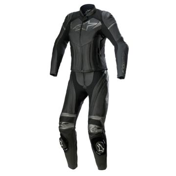 Tuta moto donna pelle Alpinestars STELLA GP PLUS 2 PC Nero Grigio metallico