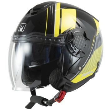 Casco Jet MPH DJ Nero Giallo Grigio