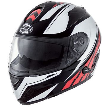 Casco integrale Premier Phase Nero Bianco Rosso QX9