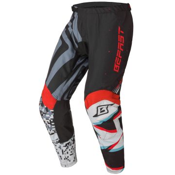 Pantaloni cross Befast STRETCH ACTIVE Nero Rosso