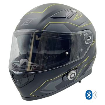 Casco integrale Befast VENTUS III CONNECT con interfono integrato Nero Giallo