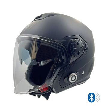 Casco jet Befast VOLT CONNECT con interfono integrato Nero Opaco
