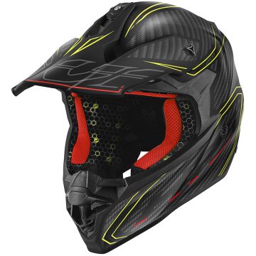 Casco Cross Givi 60.1 Effect Nero Opaco Giallo Rosso
