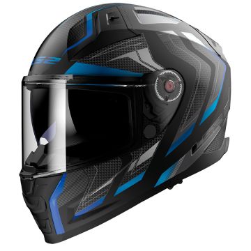 casco integrale LS2 FF811 Vector 2 Alizer in fibra blu