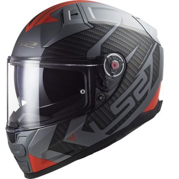Casco integrale LS2 FF811 VECTOR II SPLITTER in fibra Titanio Opaco Rosso