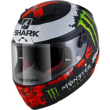 Casco Integrale Shark Race-R Pro Lorenzo Monster 2018 in fibra Nero Opaco Rosso Verde