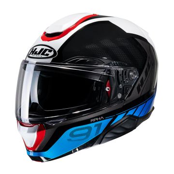 Casco modulare Hjc RPHA91 RAFINO Blu Rosso Bianco Nero