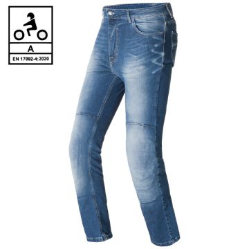 Jeans moto Carburo TORIN CE Certificati con fibra aramidica Blu Stonewash