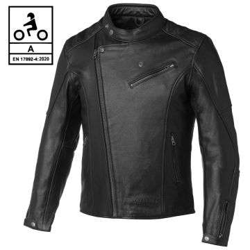 Giacca moto pelle Carburo AVIATOR CE Certificata Nero