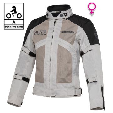 Giacca moto donna estiva Befast FREEZER Lady CE Certificata Nero Grigio
