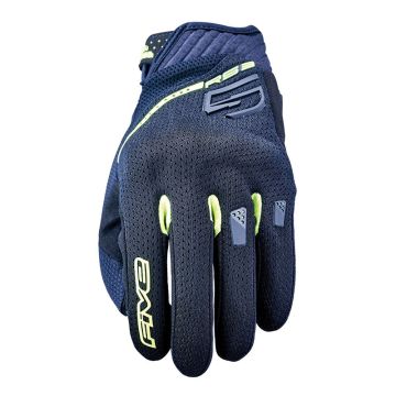 Guanti moto Five Rs3 Evo Airflow Nero Giallo Fluo
