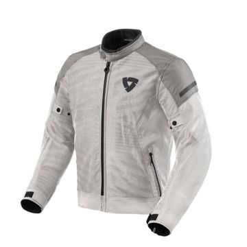 Giacca moto Rev'it Torque 2 H2O Argento Grigio