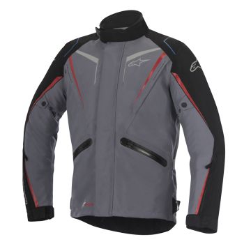 Giacca moto Alpinestars Yokohama Drystar grigio scuro nero rosso