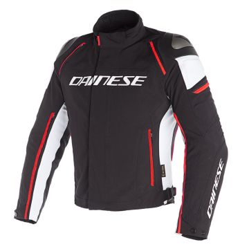 Giacca moto Dainese RACING 3 D-DRY Nero Bianco Rosso Fluo