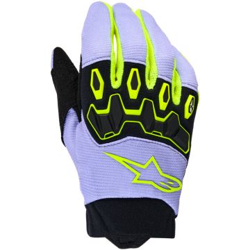 Guanti Cross Bambino Alpinestars Full Bore V2 Viola Giallo Fluo