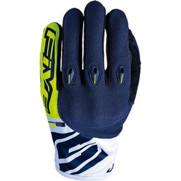 Guanti cross Five E3 Giallo fluo Blu