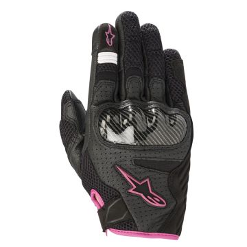 Guanti moto donna pelle estivi Alpinestars STELLA SMX-1 AIR V2 nero fuxia