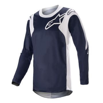 Maglia cross Alpinestars RACER HOEN Blu notte navy Bianco