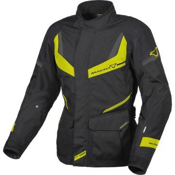 Giacca moto donna Macna Rancher AWS Nero Giallo Fluo