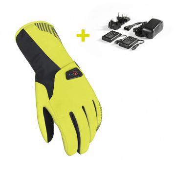 Guanti moto riscaldati Macna Spark RTX Kit Nero Giallo fluo