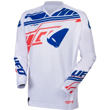 Maglia cross Ufo Plast Heron Bianco Blu Rosso