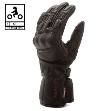 Guanti moto pelle invernali Carburo MODE CE certificati Marrone