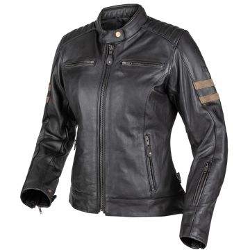 Giacca moto pelle donna Moore Legend Nero