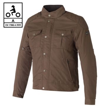 Giacca moto Carburo Legend CE certificata Marrone