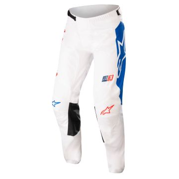 Pantaloni cross Alpinestars RACER COMPASS Bianco Off Rosso Fluo Blu