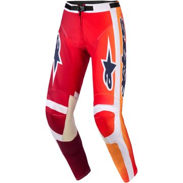 Pantaloni Cross Alpinestars Racer Portal Rosso Grigio Chiaro Grigio Scuro