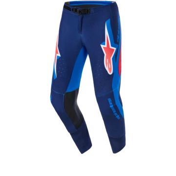 Pantaloni Cross Alpinestars Supertech Vista Blu Scuro Corallo Caldo Cobalto