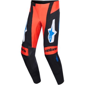 Pantaloni Cross Alpinestars Techstar Knif Arancio Nero Azzurro Blu