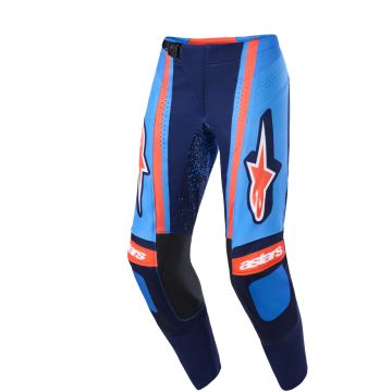 Pantaloni Cross Alpinestars Techstar Nomur Arancione Navy Blu Azzurro