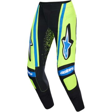 Pantaloni Cross Alpinestars Techstar Nomur Navy Blu Giallo Fluo Azzurro