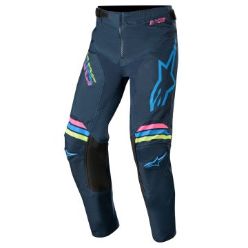 Pantaloni cross bambino Alpinestars YOUTH RACER BRAAP Blu navy Verde acqua Rosa fluo