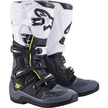 Stivali cross Alpinestars TECH 5 Nero Bianco Giallo fluo