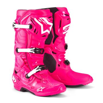 Stivali Cross Donna Alpinestars Tech 10 Rosa Bianco