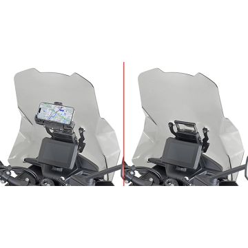 Traversino Givi FB7717 per montaggio dietro cupolino con porta GPS-smartphone