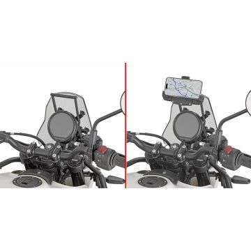 Traversino Givi FB9059 per montaggio dietro cupolino e supporto GPS-smartphone