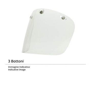 Visiera trasparente 3 bottoni dritta Carburo